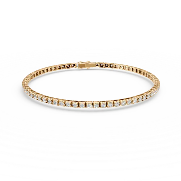 Bratara tennis din aur galben cu diamante de 1ct