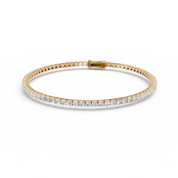 Bratara tennis din aur galben cu diamante de 2.5ct