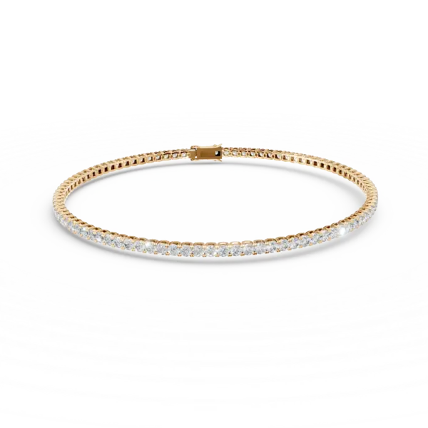 Bratara tennis din aur galben cu diamante de 4ct