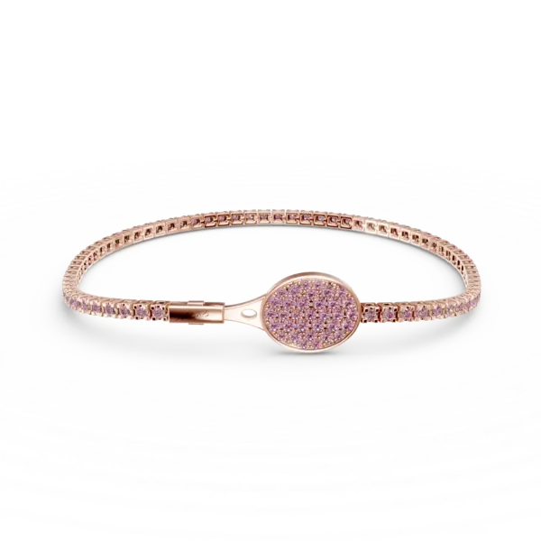 Bratara tennis Glory cu safire roz de 1.422ct