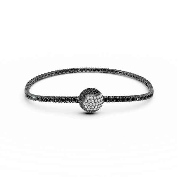Bratara tennis Victory cu diamante negre si incolore de 1.95ct