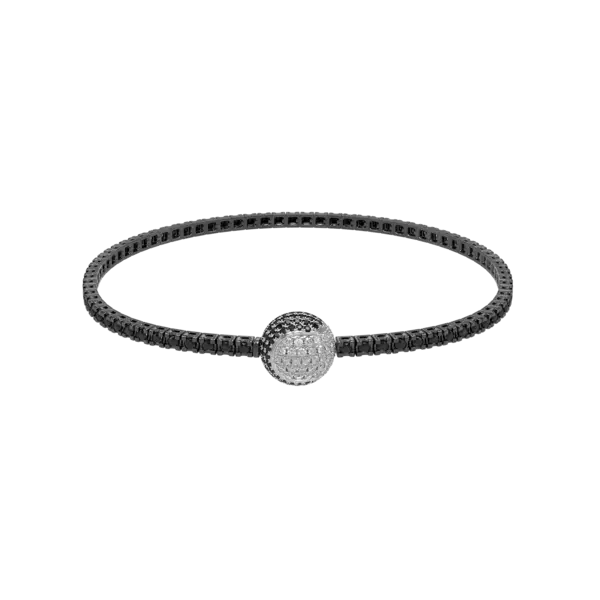 Bratara tennis Victory cu diamante negre si incolore de 2.427ct