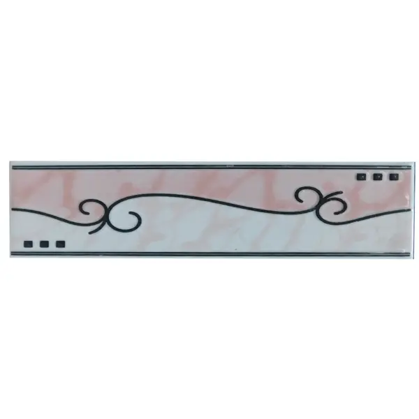 Brau decorativ faianta baie / bucatarie Gozdem Pink 8 x 25