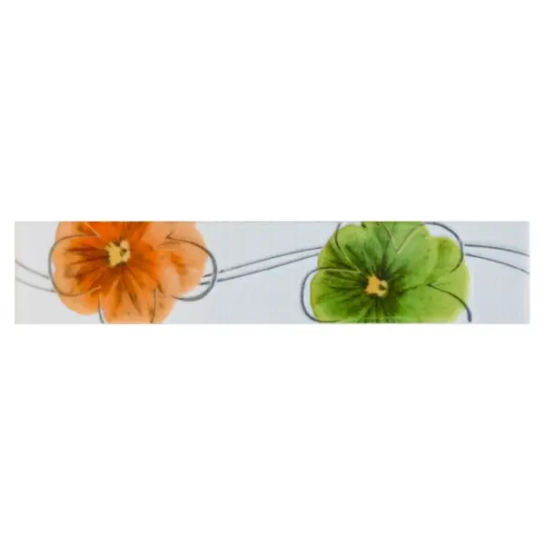 Brau decorativ faianta baie / bucatarie Murano Orange-Green 5 x 25