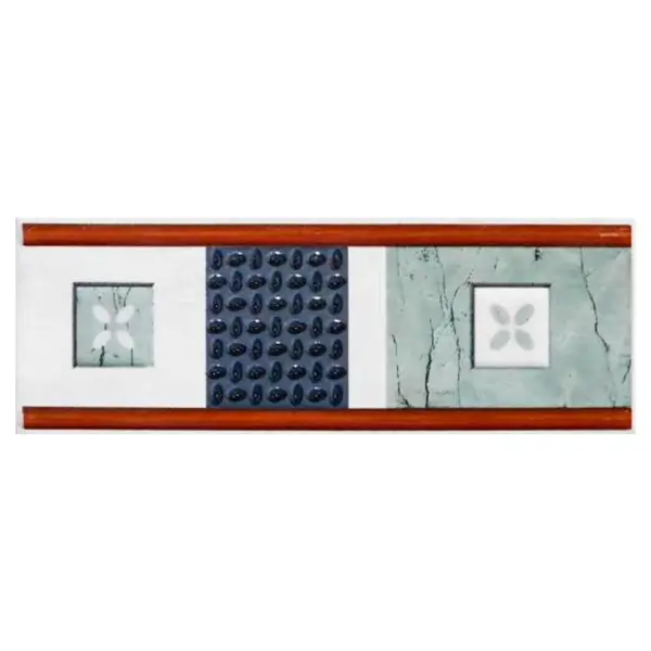 Brau decorativ faianta baie / bucatarie Ocana Verde 7.5 x 20