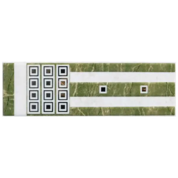 Brau decorativ faianta baie / bucatarie Rebecca Verde 6.5X20 lucioasa