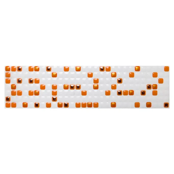 Brau decorativ faianta baie / bucatarie Tamara Orange 6.5 x 25