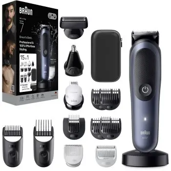 Braun All-In-One Series 7 AIO7580 set pentru îngrijirea părului, a bărbii și a corpului 15în1