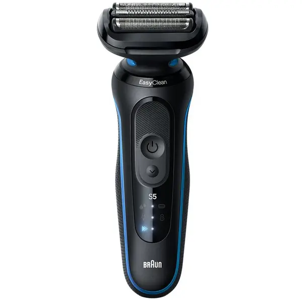BRAUN Aparat de ras electric Braun 52-B1000s Seria 5, autonomie 60 minute, incarcare rapida 5 minute, tehnologia SensoAdapt, Negru/Albastru