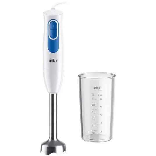 BRAUN Blender de mana Braun MultiQuick 2 MQ20001MWH, 600 W, 2 viteze, 0.6 l, Alb