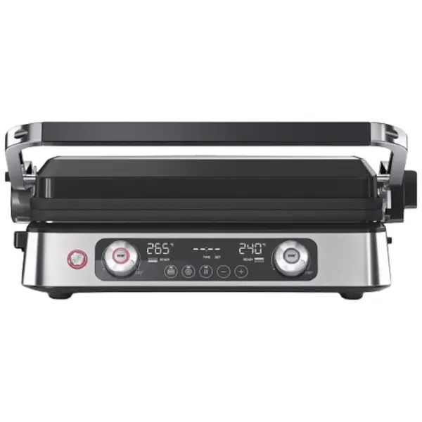 BRAUN Gratar electric Braun MultiGrill 9 Pro CG9140, 2200 W, 3 moduri de gatire, 2 zone de gatit cu termostate electronice independente, 3 programe automate, 1 set placi detasabile, deschidere 180°, functie Sear, tava scurgere detasabila, argintiu