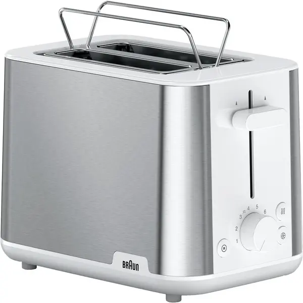 Braun Houshold Prajitor de paine Braun Household PurShine HT 1510 WH, 900 W, 2 felii, Alb, 0X23010039