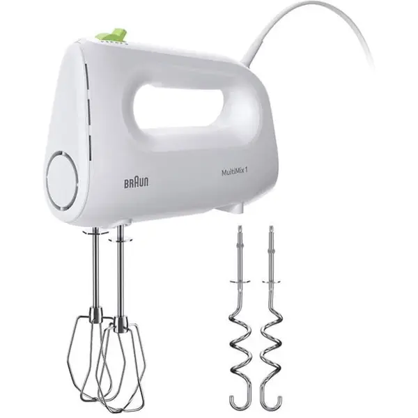 BRAUN Mixer de mana Braun MultiMix 1 HM,HM1110WH, 1110 Wh, 450 W, 4 trepte viteza, Alb
