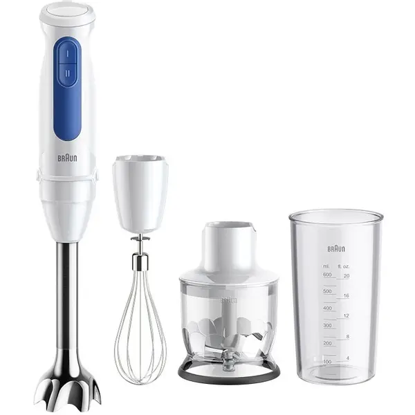 BRAUN Mixer vertical Braun MQ30202M, 900W, 2 viteze, Tocator 350ml, Tel, Pahar gradat 600ml, Alb