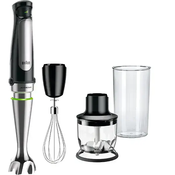 BRAUN Mixer vertical BRAUN Multiquick MQ7025X, 0.6l, 1000W, viteza variabila, argintiu-negru