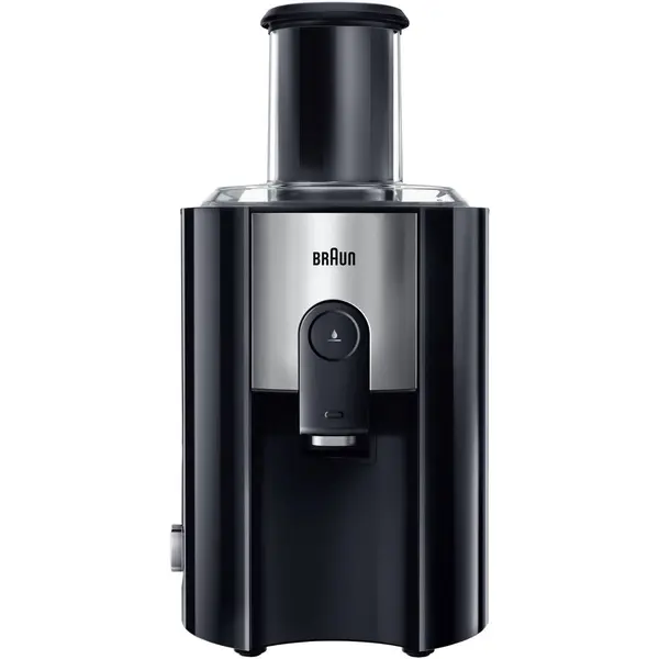 BRAUN Storcator de fructe si legume Braun J500 Multiquick 5, 900 W, Recipient suc 1.25 l, Recipient pulpa 2 l, 2 Viteze, Tub de alimentare 75 mm, Negru