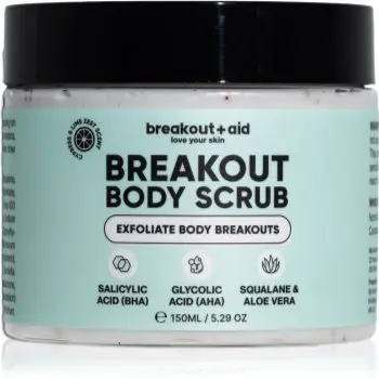 breakout + aid Body Scrub exfoliant pentru corp impotriva acneei
