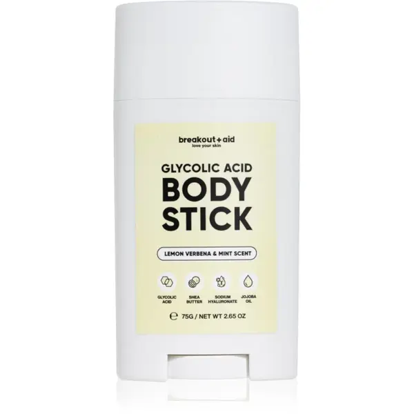 breakout + aid Glycolic Acid stick exfoliant pentru corp cu acid glicolic 75 g
