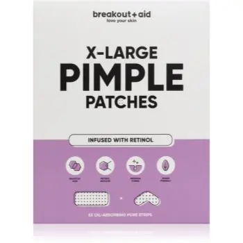 breakout + aid Pimple Patches X-Large tratament topic pentru acnee cu retinol