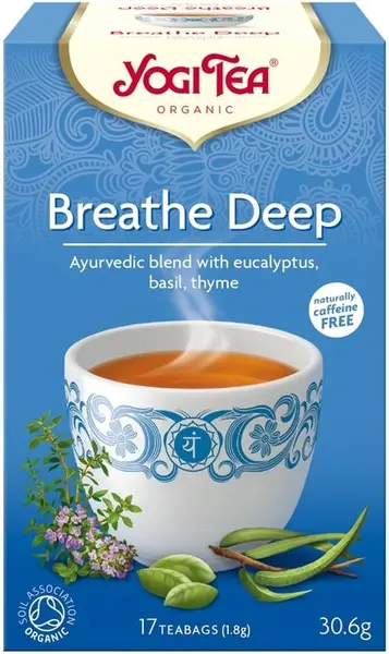 Breathe Deep Ceai pentru respirație, 17 pliculețe, Yogi Tea