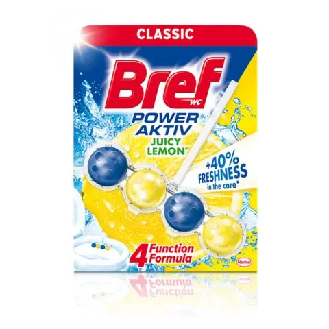 Bref Odorizant WC, 50 g, Power Aktiv Juicy Lemon