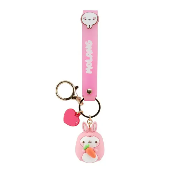 Breloc cu Pandantiv si Curea Yume Molang - Animal Costume Series - Roz
