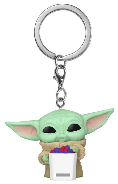 Breloc Funko Pocket POP! Star Wars: The Mandalorian - Grogu (with Snack)