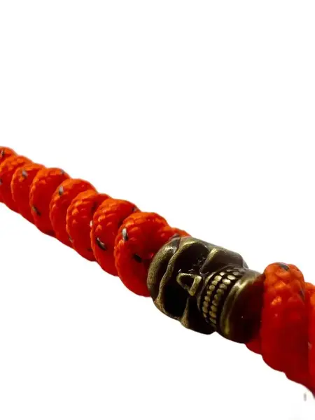 Breloc / Lanyard Paracord Talon Skull Micro Portocaliu Reflectorizant - Default Title