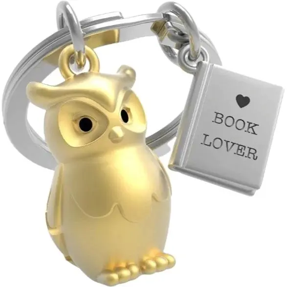 Breloc Metalmorphose - Owl & Book