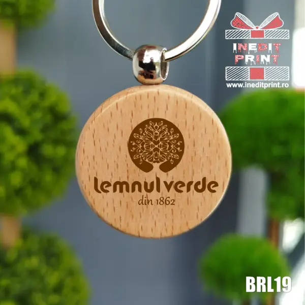 Breloc personalizat cu logo si text BRL19