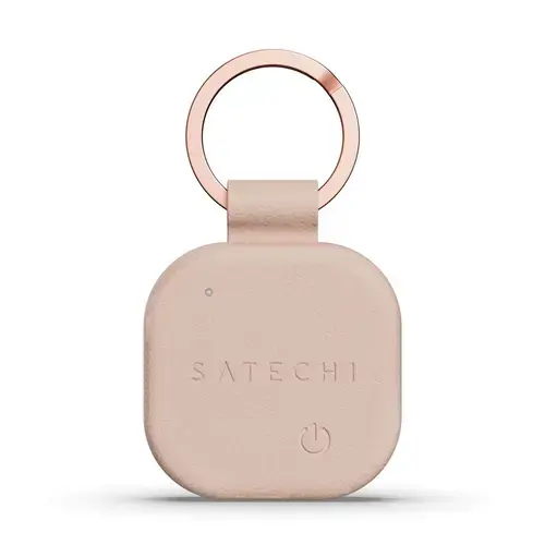 Breloc tracker din piele vegana Satechi Findall ST-LKCFR (Roz)