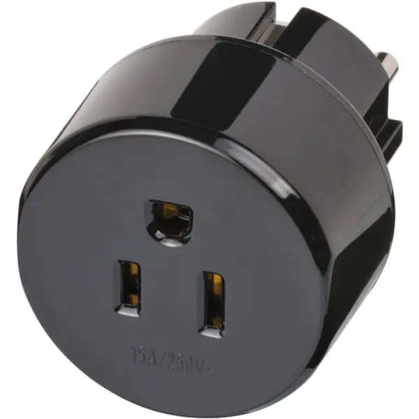 Brennenstuhl Adaptor pentru priza Brennenstuhl, compatibilitate echipamente SUA, Japonia la prize europene, 15A, 250V