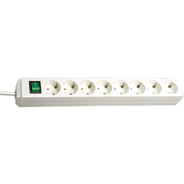 Brennenstuhl Prelungitor Brennenstuhl Eco-Line 8 prize, 3m H05VV-F 3G1,5, Alb