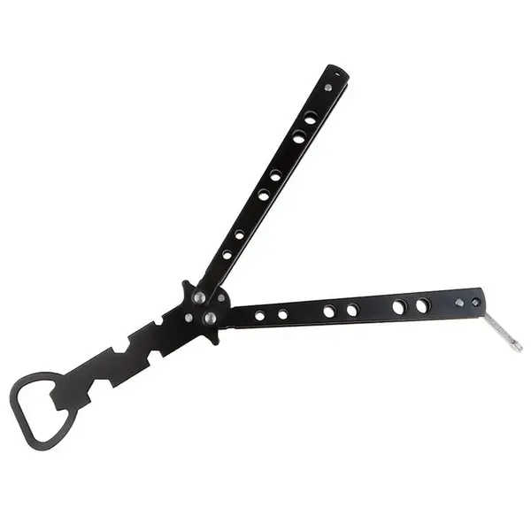 Briceag antrenament DEPOX , Party Opener, deschizator capace, otel inoxidabil, 22.5 cm, negru