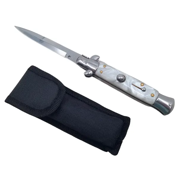 Briceag de vanatoare DEPOX , Italian Spirit, otel inoxidabil, 22.5 cm, argintiu, husa inclusa