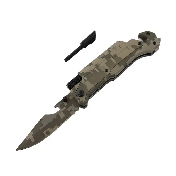Briceag de vanatoare DEPOX , Military Blade, otel inoxidabil, 22 cm, verde