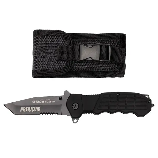 Briceag de vanatoare DEPOX , Predator Blade, otel inoxidabil, 22.5 cm, negru, teaca inclusa