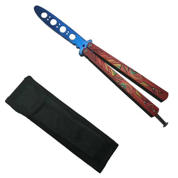Briceag fluture DEPOX , Mayan Rainbow, pentru antrenament, 23.5 cm