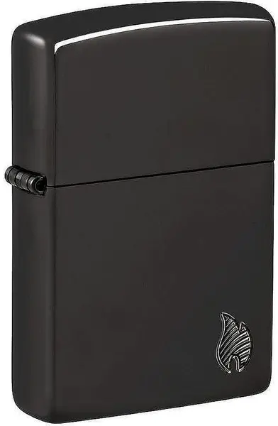 Brichetă Zippo Armor - High Polish Black Flame Design