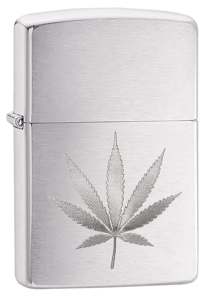 Bricheta Zippo Brushed Chrome, gravata cu laser