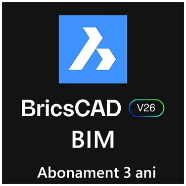 BricsCAD Software BricsCAD BIM V26 1 Utilizator 3 Ani, Licenta pe baza de abonament, 1 utilizator, 3 ani, Windows, macOS, Linux