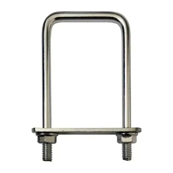 Brida Gard, 50 x 50 mm, pentru Fixare Panouri Gard, Stalp Rectangular, Zincat