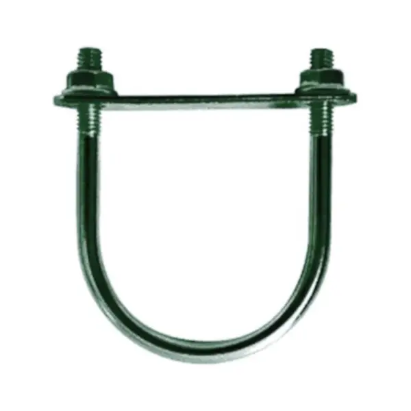 Brida Otel Rotund 60 mm Tip U pentru Fixarea Panourilor de Gard pe Stalpi Rotunzi, Vopsit RAL 6005