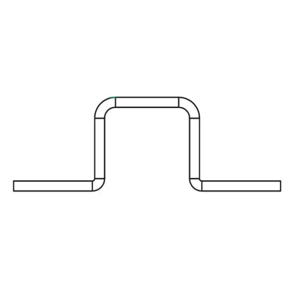Brida pentru Profile 41 x 41 mm, 135 x 27 x 5 mm, Zincat