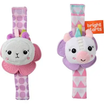 Bright Starts Wrist Pals Toy zornăitoare de ținut în mână pentru dentiție