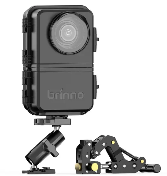Brinno BCC5000 Kit Camera Time Lapse, Rezolutie 4K UHD, Wi-Fi, Bluetooth, Mod noapte, Carcasa Protectie IPX4, Suport Menghina