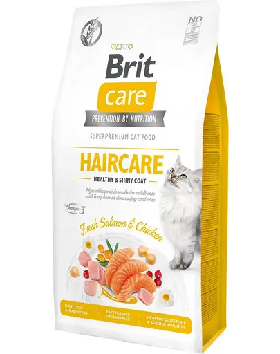 BRIT Care Cat Grain-Free Haircare hrana uscata pisici blana lunga cu ingrijire speciala 400 g