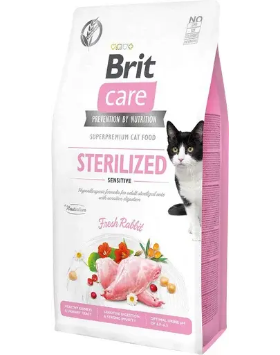 BRIT Care Cat Grain-Free Sterilized Sensitive hrana uscata pisici sterilizate cu tract digestiv sensibil 400 g