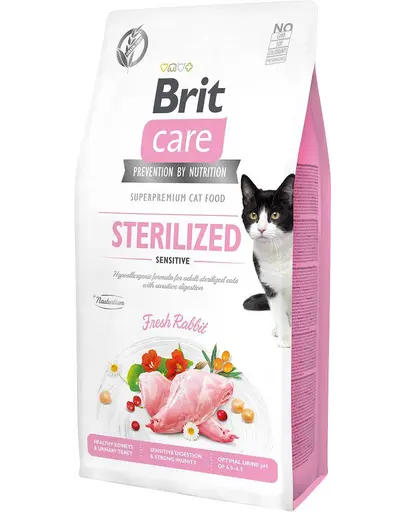 BRIT Care Cat Grain-Free Sterilized Sensitive hrana uscata pisici sterilizate cu tract digestiv sensibil 7 kg