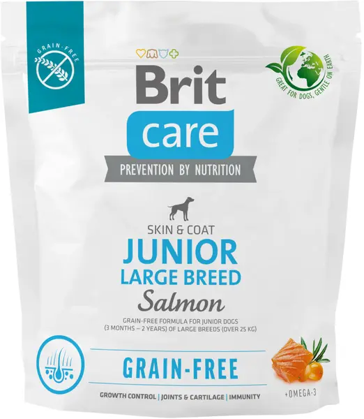 BRIT CARE Grain-free JUNIOR Large Breed, cu Somon şi Cartofi